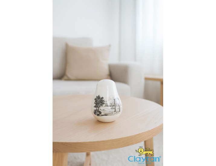 Солонка 6 см Claytan Rome grey 0404