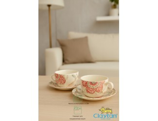 Набор из двух чайных пар 4 предмета Claytan Alisa 2318