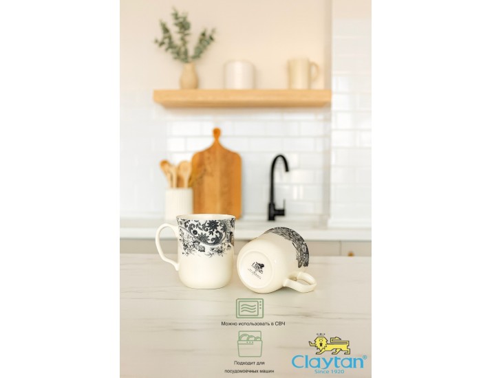 Набор из двух кружек Claytan Rome grey 0404