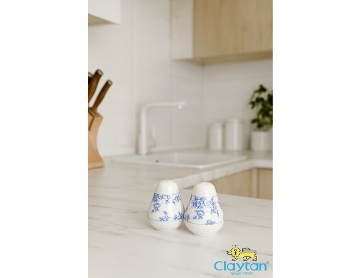 Набор для специй 2 предмета Rose cluster blue Claytan 1809