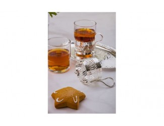 Набор стаканов с подстаканниками на подносе 2шт Queen Anne 23х19см QA-0/6321 Набор стаканов с подстаканниками на подносе 2шт Queen Anne 23х19см QA-0/6321