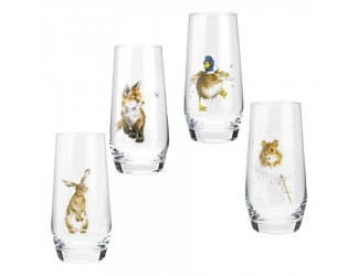 Набор стаканов Royal Worcester Забавная фауна (зайка, мышка, лисичка и утка) 550мл, 4шт RWC WNA4313-XG