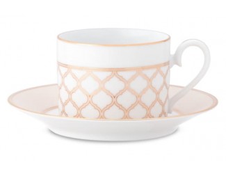 Чашка чайная с блюдцем Noritake Царский дворец, золотой кант 240мл NOR1728-402/1728-403