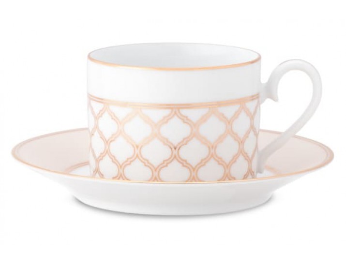 Чашка чайная с блюдцем Noritake Царский дворец, золотой кант 240мл NOR1728-402/1728-403