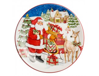 Тарелка закусочная Certified Int. Int. Мастерская Санта-Клауса Коробки с подарками 23см