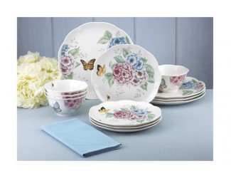 Сервиз столовый Lenox Бабочки на лугу Гортензия на 4 персоны 12 предметов