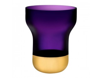 Ваза Nude Glass Контур 25 см фиолетовая с золотым дном