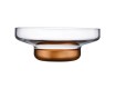 Чаша декоративная Nude Glass Контур 36см прозрачная медным дном