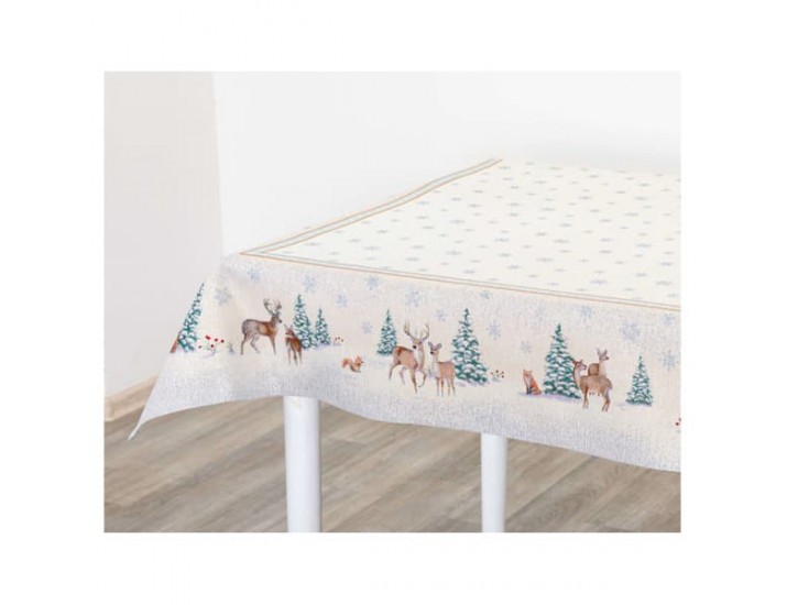 Скатерть прямоугольная Mix&Match Home Бэмби 140х240см бежевый