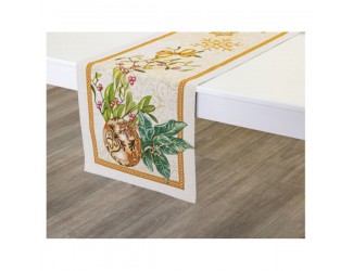 Дорожка для стола Mix&Match Home Золотые шары и ягоды 44х140см бежевый