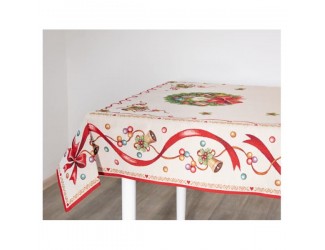 Скатерть прямоугольная Mix&Match Home Красные бантики 140х240см красный
