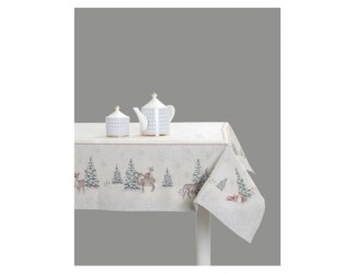 Скатерть прямоугольная Mix&Match Home Бэмби 140х280см бежевый