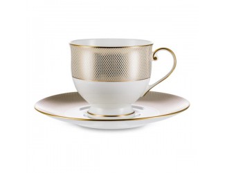 Чашка чайная с блюдцем Narumi Золотой алмаз 240мл