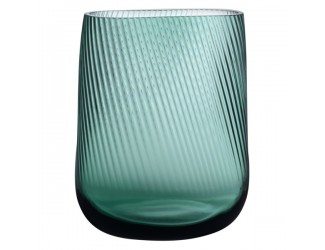 Ваза прямоугольная Nude Glass Опти 24х20 см зеленая