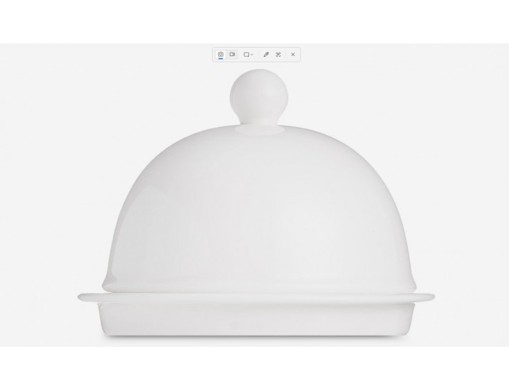 Маслёнка с крышкой 9,5см Narumi Белый декор