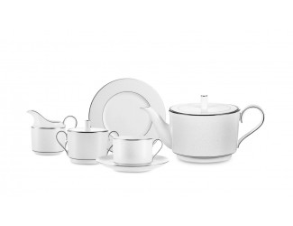 Чайный сервиз на 6 персон 21 предмет Narumi Белый жемчуг