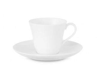 Чашка для эспрессо с блюдцем 110мл  высокая Narumi Белый декор