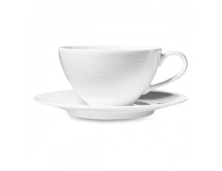 Чашка чайная с блюдцем Narumi Воздушный белый 350мл