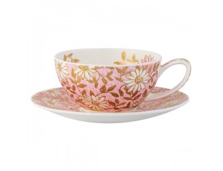 Чашка чайная с блюдцем Dunoon Нуово 250 мл розовая