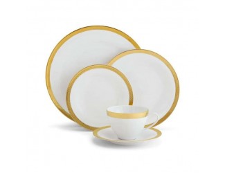 Сервиз чайно-столовый Michael Aram Золотой кант на 1 персону 5 предметов