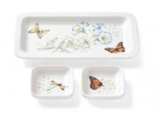 Набор тарелок для суши Lenox Бабочки на лугу 3шт