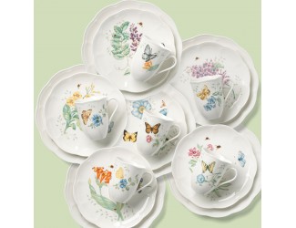 Тарелка акцентная Lenox Бабочки на лугу 23см Тарелка акцентная Lenox Бабочки на лугу 23см