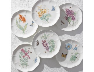 Тарелка акцентная Lenox Бабочки на лугу Стрекоза 23см Тарелка акцентная Lenox Бабочки на лугу Стрекоза 23см