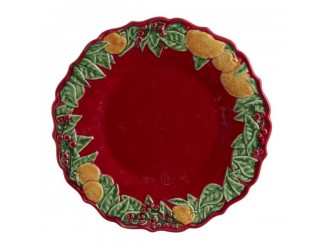 Тарелка закусочная Bordallo Pinheiro Рождественская гирлянда 22 см