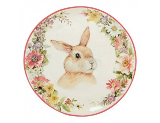 Тарелка закусочная Certified Int Весенний сад Кролик взгляд направо 22см