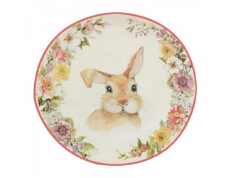 Тарелка закусочная Certified Int Весенний сад Кролик задумчивый 22см
