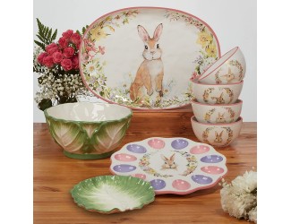 Блюдо овальное 3D Certified Int Весенний сад Капустный лист 39х30 см Блюдо овальное 3D Certified Int Весенний сад Капустный лист 39х30 см