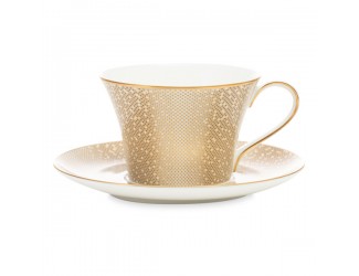 Чашка чайная 270мл c блюдцем Narumi Золотая пыль