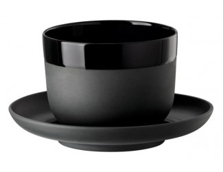 Чашка для эспрессо с блюдцем Rosenthal Капелло 210мл чёрная
