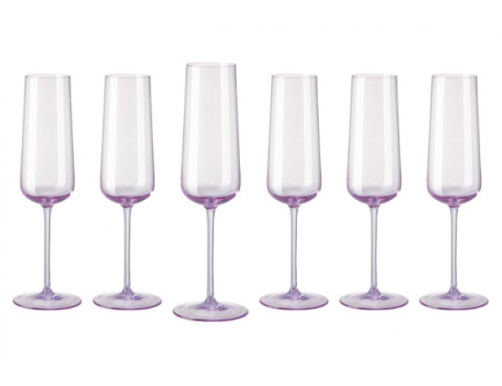 Набор фужеров для шампанского Rosenthal Турандот 6шт 190мл, стекло, розовый RT69172-321587-40821-6