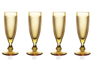 Набор бокалов для шампанского Vista Alegre Бикош  110мл 4шт янтарные