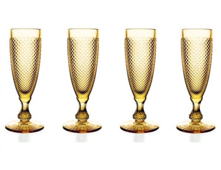 Набор бокалов для шампанского Vista Alegre Бикош  110мл 4шт янтарные