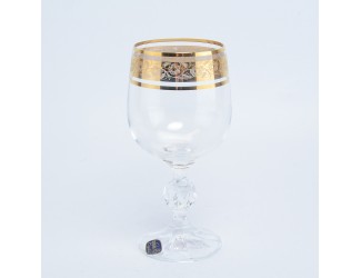 Набор бокалов для вина Crystalex Bohemia Клаудиа Золото 230мл (6 шт)