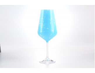 Набор бокалов для вина Crystalex Bohemia Sandra 550 мл (6 шт) голубой