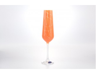 Набор фужеров для шампанского Crystalex Bohemia Sandra 200 мл (6 шт) красный