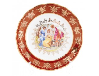 Набор тарелок Carlsbad Фредерика Мадонна Красная 25см(6 шт)