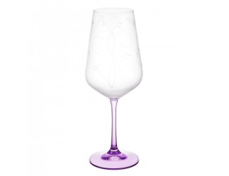 Набор бокалов для вина Bohemia Цветные ножки 250мл (6 шт) фиолетовый