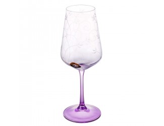Набор бокалов для вина Bohemia Цветные ножки 350мл (6 шт) фиолетовый