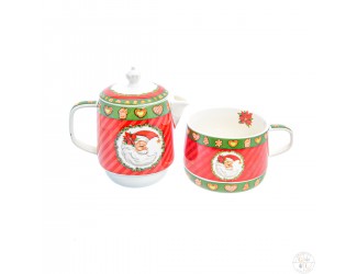 Заварочный чайник с кружкой Christmas time Royal Classics Дед Мороз