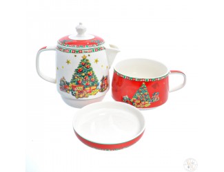 Заварочный чайник с кружкой Christmas time Royal Classics Ёлка