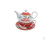 Набор Christmas time 3 предмета (заварочный чайник + чашка + блюдце) Royal Classics Sweet Счастливого Рождества
