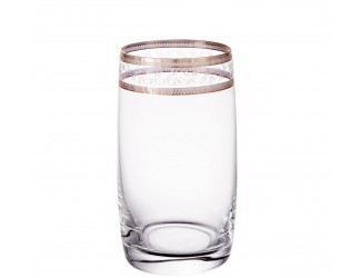 Набор стаканов для воды Crystalex Bohemia Золотой Лист V-D 380 мл 6 шт
