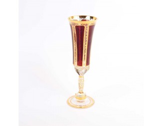 Набор фужеров для шампанского Egermann 39835 красный с золотом