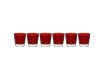 Набор стаканов для воды ViDiVi Доломити 290мл 6шт красный