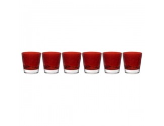 Набор стаканов для воды ViDiVi Доломити 290мл 6шт красный