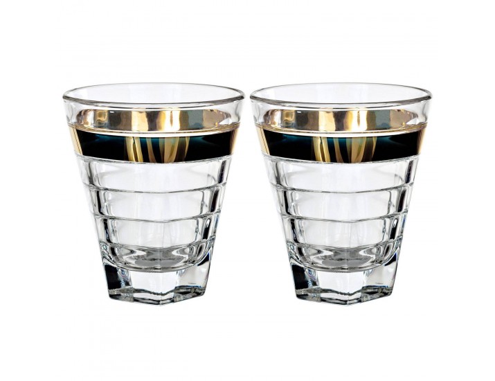  Набор из 2 стаканов для воды Vidivi Багетт 340мл золотой кант